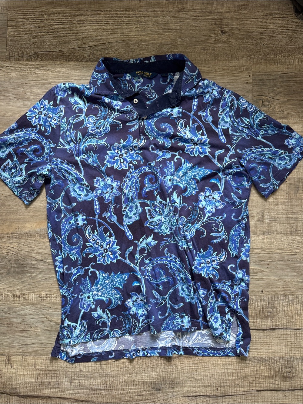 Golf Polo by Ralph Lauren Navy Floral Paisley Polo